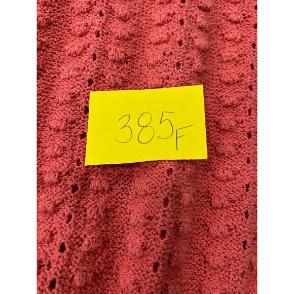 INC International Concepts Coral Knit Sweater Textured Design Ruffled Hem Sz XL - Picture 9 of 10